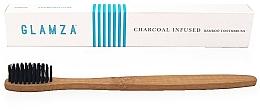 Bambuszahnbürste mit Aktivkohle - Glamza Activated Charcoal Infused Bamboo Toothbrush — Bild N1