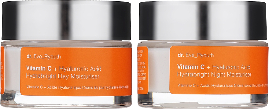 Gesichtspflegeset - Dr. Eve_Ryouth Hydra Brightening Vitamin C Day & Night Set (Tagescreme 50ml + Nachtcreme 50ml) — Bild N1