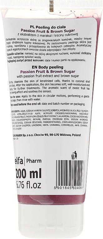 Feuchtigkeitsspendendes Körperpeeling mit Passionsfrucht und braunem Zucker - Fresh Juice Passion Fruit & Brown Sugar — Bild N2