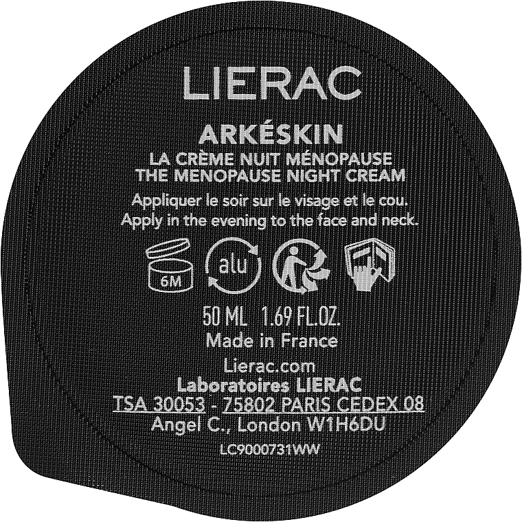 Nachtcreme für das Gesicht - Lierac Arkeskin The Menopause Night Cream Refill (Refill)  — Bild N1