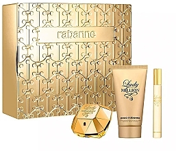 Düfte, Parfümerie und Kosmetik Paco Rabanne Lady Million - Duftset (Eau de Parfum 80 ml + Eau de Parfum 10 ml + Körperlotion 100 ml) 
