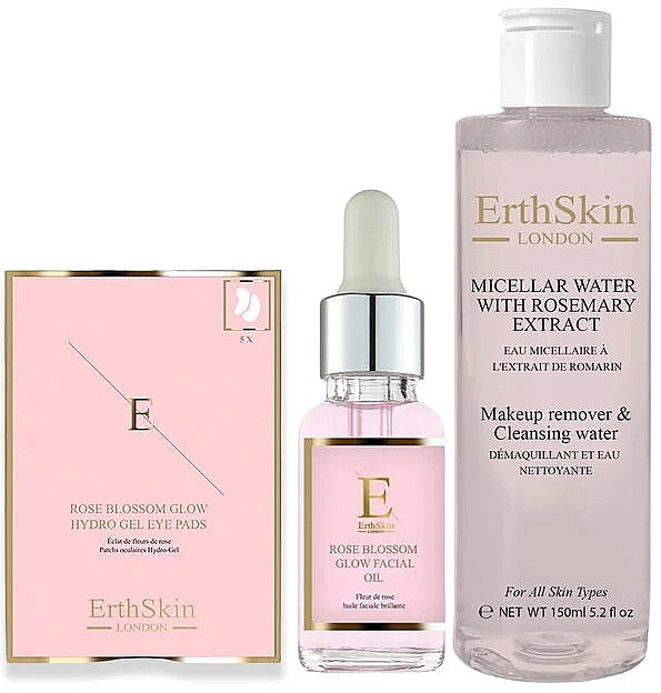 Pflegeset für Männer - ErthSkin London Rose Blossom (micell/water/150ml + f/oil/30ml + eye/pads/10pcs) — Bild N1