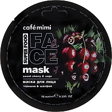 Düfte, Parfümerie und Kosmetik Nährende und tonisierende Gesichtsmaske mit Kirsch- und Salbeiextrakt - Cafe Mimi Face Mask