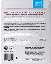 Tuchmaske für das Gesicht mit Hyaluronsäure und Kollagen - Czyste Piekno Hyaluronic Face Mask — Bild N2