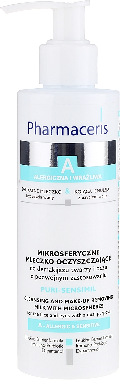 Make-up Reinigungsmilch - Pharmaceris A Puri-Sensimil Cleansing Milk With Microspheres — Bild N1