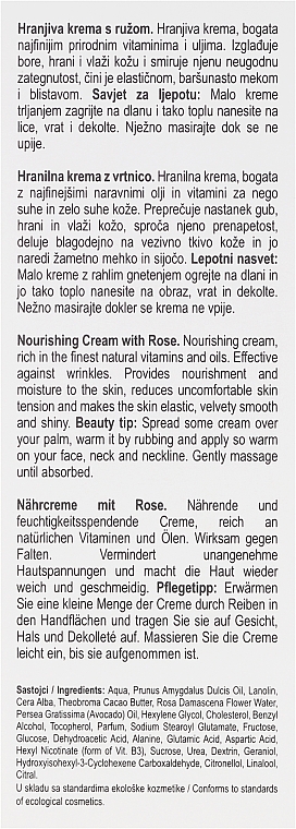 Pflegende Gesichtscreme mit Rose - Nikel Nourishing Cream with Rose — Bild N3