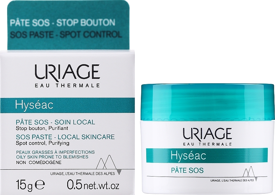 Lokale Gesichtspflege gegen Hautunreinheiten für die Nacht mit Thermalwasser - Uriage Hyseac Pate SOS-Soin Local — Bild N2
