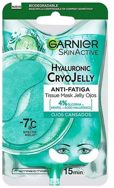 Anti-Müdigkeits-Augenkonturpatches für müde Haut - Garnier Skin Active Hyaluronic Cryo Jelly — Bild N1