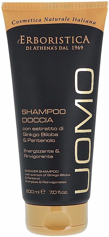 2in1 Shampoo-Duschgel mit Ginkgo-Biloba-Extrakt und Panthenol - Athena's Erboristica Uomo Shower Shampoo — Bild N1