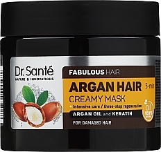 Düfte, Parfümerie und Kosmetik Creme-Haarmaske mit Arganöl und Keratin für beschädigtes Haar - Dr. Sante Argan Hair