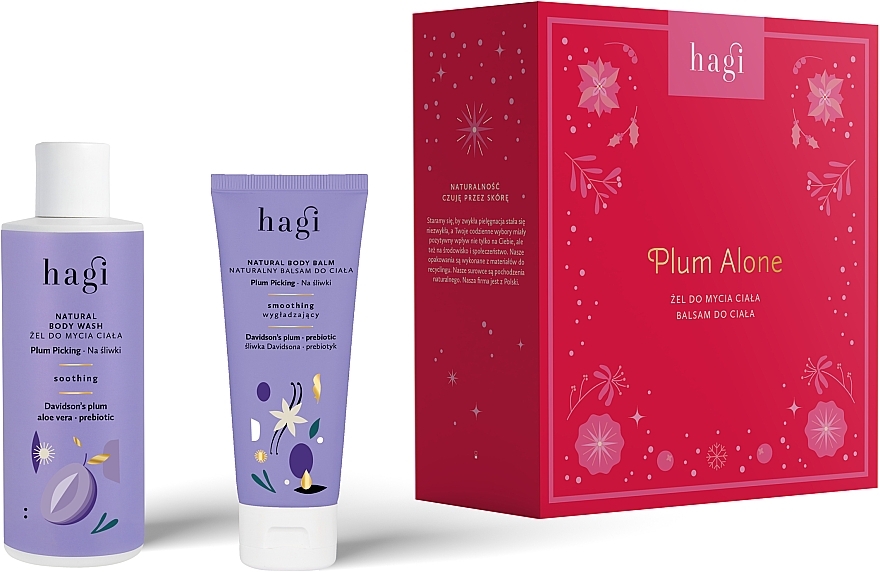 Set - Hagi Plum Alone (Duschgel 150ml + Körperbalsam  75ml)  — Bild N1