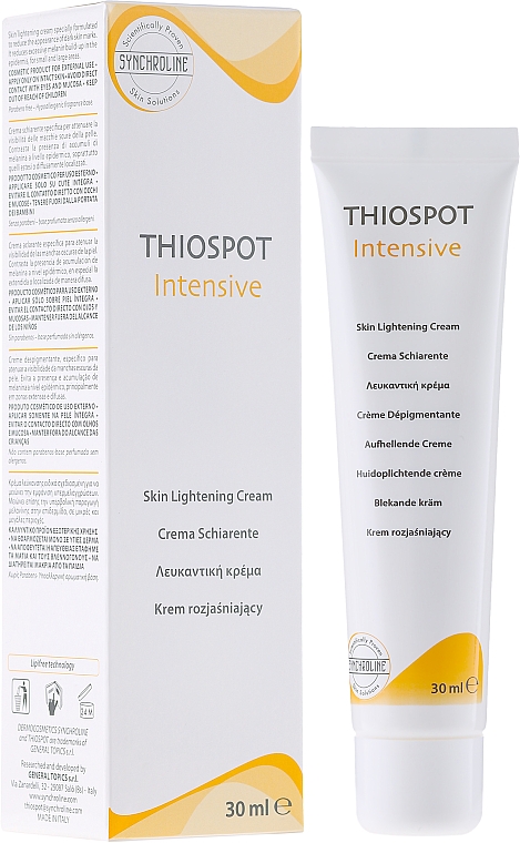 Anti-Aging Autobronzante für das Gesicht gegen Pigmentflecken mit SPF 30 - Synchroline Thiospot Intensive Cream