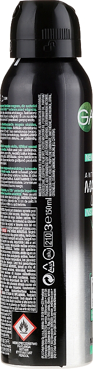 Deospray Antitranspirant - Garnier Mineral Men Mineral Magnesium Ultra-Dry Anti-Perspirant Spray — Bild N4