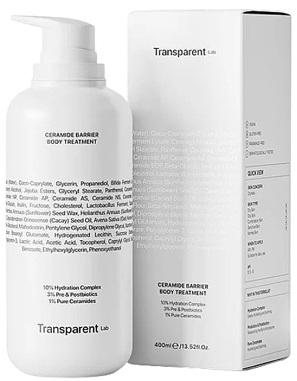 Körperlotion mit Ceramiden - Transparent Lab Ceramide Barrier Body Treatment  — Bild N1