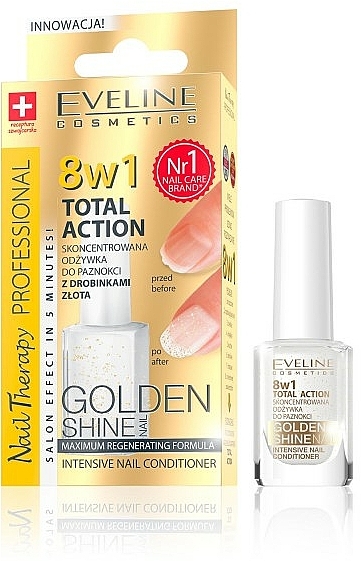 8in1 Intensive Nagelpflege - Eveline Cosmetics Nail Therapy Professional Golden Shine — Bild N1