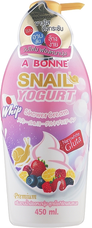 Duschcreme mit Joghurtproteinen und Schneckenextrakt - A Bonne Snail Yogurt Whip Shower Cream — Bild N1