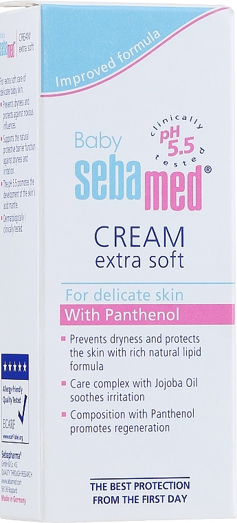 GESCHENK! Baby-Körpercreme - Sebamed Baby Extra Soft Emollient Cream (Mini)  — Bild N2