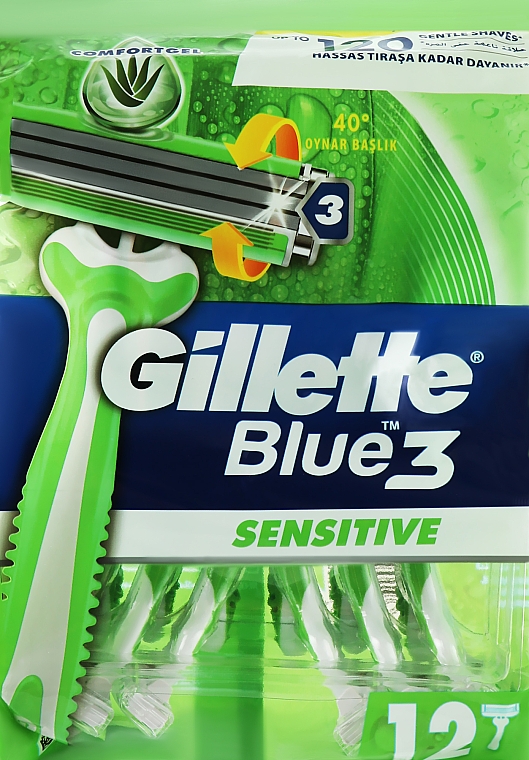 Einwegrasierer 9+3 St. - Gillette Blue 3 Sensitive — Foto N1