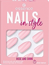 Düfte, Parfümerie und Kosmetik Kunstfingernägel mit Klebepads - Essence Nails In Style Rose In Style 