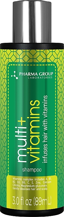 Haarshampoo Multivitamin-Energie - Pharma Group Laboratories Multi+ Vitamins  — Bild N1