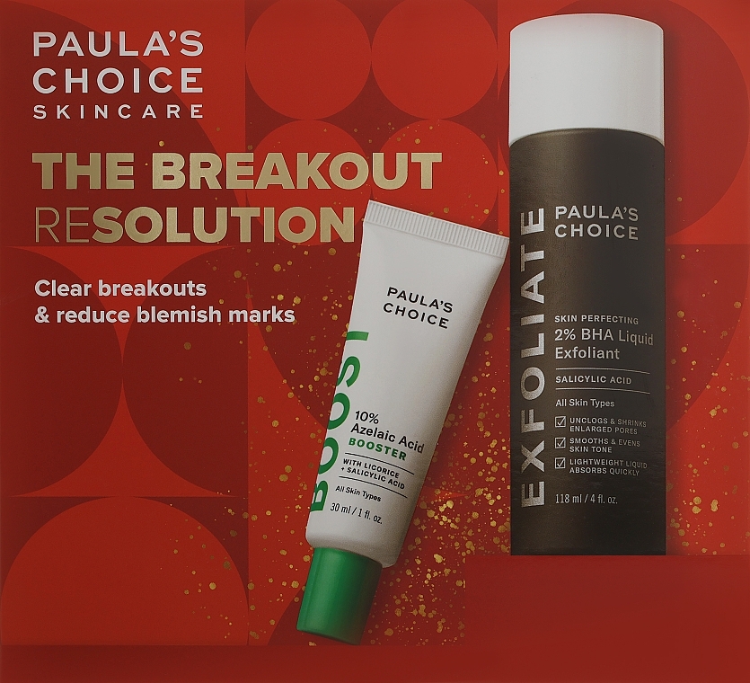 Set  - Paula's Choice The Breakout Resolution Kit (Booster 30 ml + Flüssigpeeling 118 ml)  — Bild N1