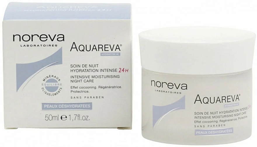 Feuchtigkeitsspendende Nachtcreme für das Gesicht - Noreva Aquareva Intensive Moisturizing Night Care — Bild N1