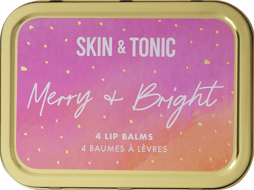 Set in rosa-goldener Box - Skin&Tonic Merry&Bright (Lippenbalsam 4x4,3g)  — Bild N2