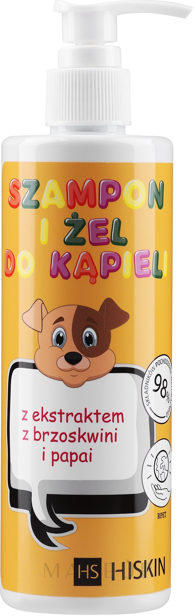 2in1 Baby-Duschgel-Shampoo mit Pfirsich und Papaya - HiSkin Kids — Bild 280 ml