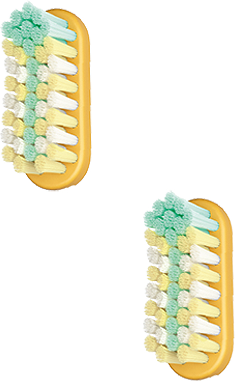 Auswechselbare Zahnbürsteneinsätze weich 2 St. gelb - Jordan Change Replacement Heads Toothbrush — Bild N1