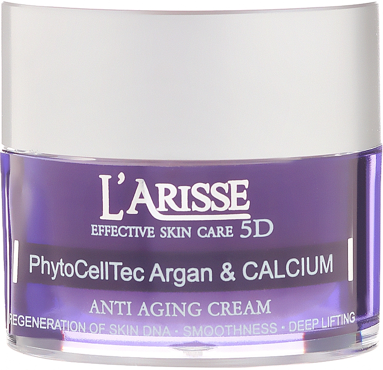 Anti-Falten Gesichtscreme mit Argan-Stammzellen und Kalzium 75+ - Ava Laboratorium L'Arisse 5D Anti-Wrinkle Cream Stem PhytoCellTech Argan + Calcium — Bild N2