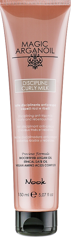 Glättende Milch für krauses und widerspenstiges Haar - Nook Magic Arganoil Disciplining Curly Milk — Bild N1