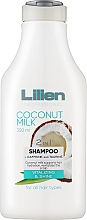 Düfte, Parfümerie und Kosmetik Feuchtigkeitsspendendes und revitalisierendes Shampoo mit Kokosmilch, Koffein und Taurin - Lilien Coconut Milk 2v1 Shampoo