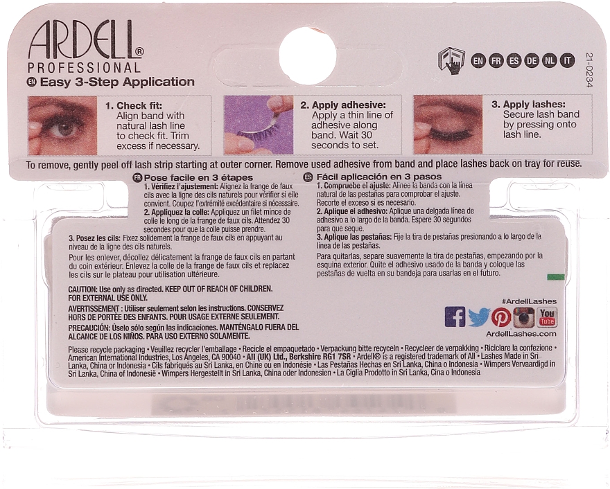 Künstliche Wimpern - Ardell Curvy Lash Black 413 — Bild N2