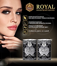 Henna für Biotattoo, Wimpern und Augenbrauen mit Pudereffekt schwarz - Grand Henna Royal Series — Bild N3