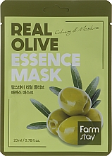 Feuchtigkeitsspendende Tuchmaske mit Olivenextrakt für das Gesicht - FarmStay Real Olive Essence Mask — Bild N1