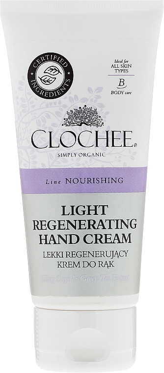 Leichte regenerierende und pflegende Handcreme - Clochee Nourishing Light Regenerating Hand Cream — Bild N1