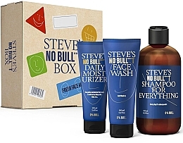 Düfte, Parfümerie und Kosmetik Set - Steve´s No Bull***t Fresh Face All Day Set (shampoo/250ml + f/wash/100ml + f/cr/100ml)