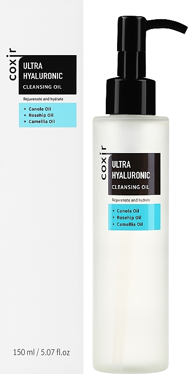 Feuchtigkeitsspendendes Reinigungsöl für das Gesicht mit Hyaluronsäure, pflanzlichem Komplex und Aloe Vera - Coxir Ultra Hyaluronic Cleansing Oil