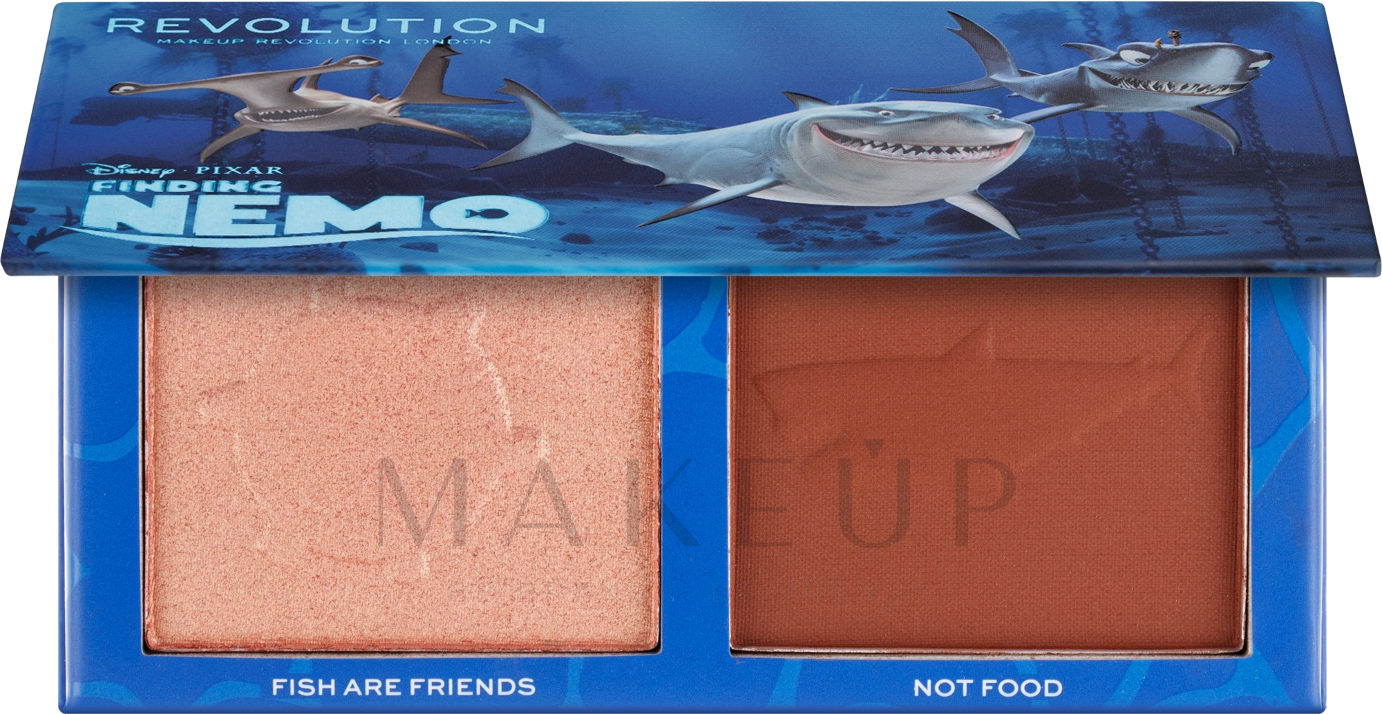 Gesichtskonturierungspalette - Makeup Revolution Disney & Pixar’s Finding Nemo Fish Are Friends Bronzer And Highlighter Palette — Bild 9 g