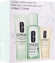 Düfte, Parfümerie und Kosmetik Gesichtspflegeset (Seife 50ml + Lotion 100ml + Lotion 30ml) - Clinique 3-Step System Type I 