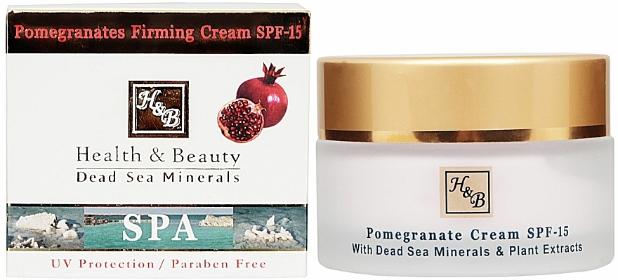 Verjüngende Gesichtscreme für mehr Elastizität mit Granatapfel - Health And Beauty Pomegranates Firming Cream SPF 15