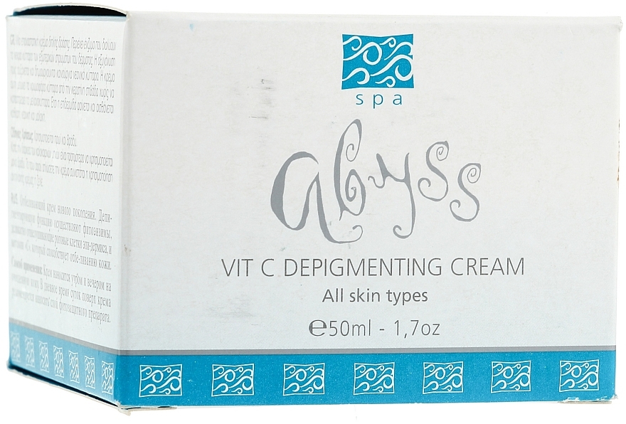 Aufhellende Gesichctscreme gegen Pigmentflecken mit Vitamin C - Spa Abyss Vit C Depigmenting Cream — Bild N3