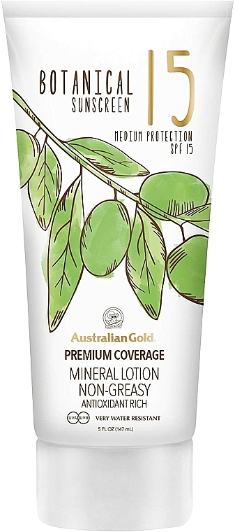 Botanische Sonnenschutzlotion SPF 15 - Australian Gold Botanical Sunscreen Premium Coverage Mineral Lotion SPF 15 — Bild N1