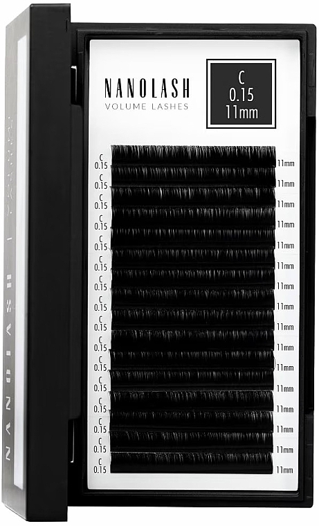 Falsche Wimpern C 0.15 (11 mm) - Nanolash Volume Lashes — Bild N1