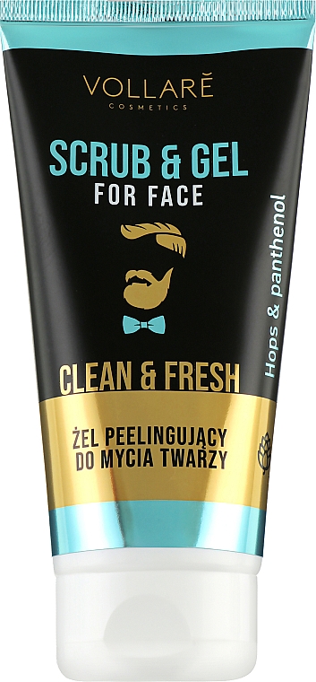 Gesichtsreinigungs-Peeling-Gel - Vollare Scrub & Gel For Facial Cleansing Men — Bild N1