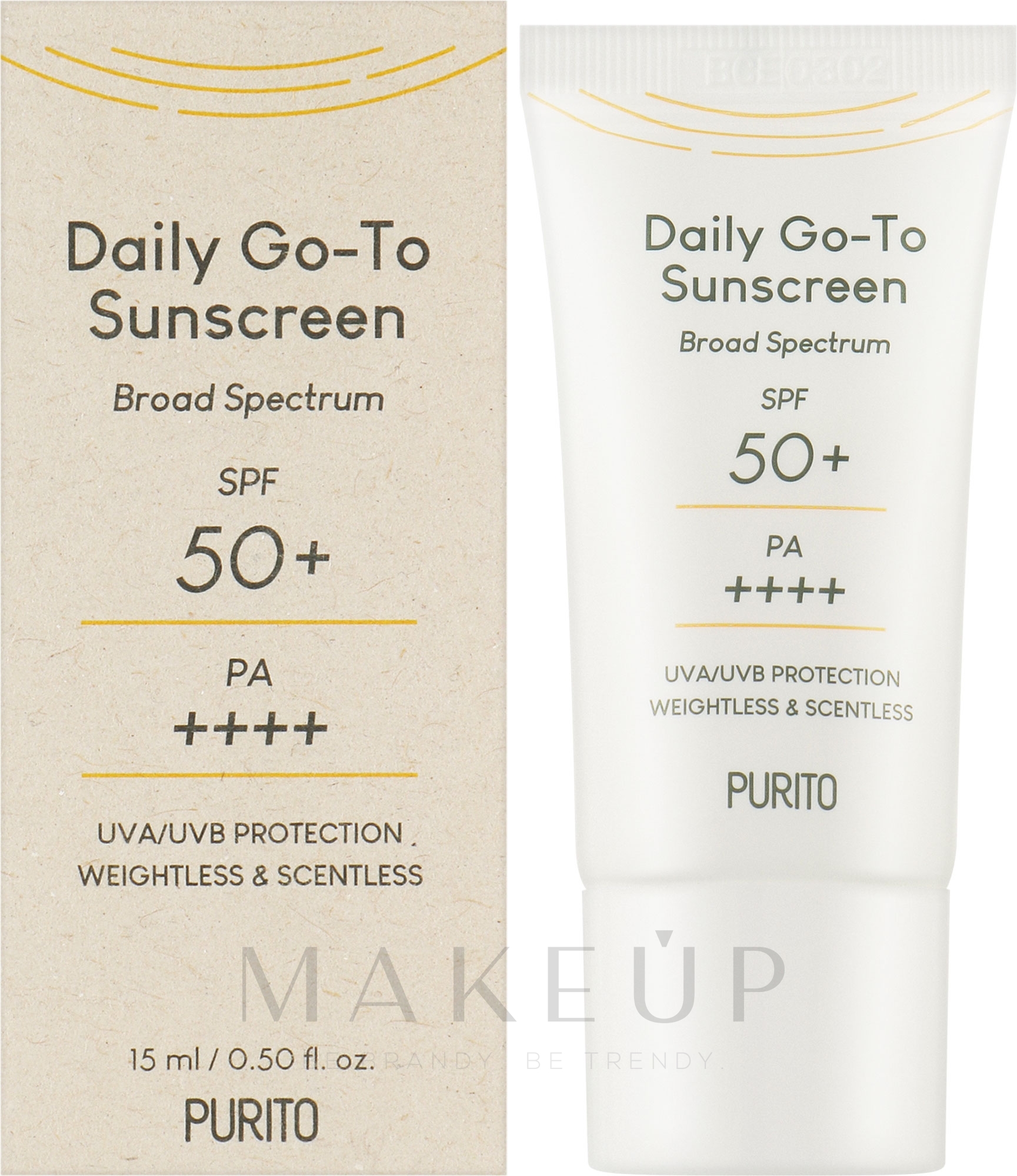 Sonnenschutzcreme für das Gesicht - Purito Daily Go-To Sunscreen Travel Size — Bild 15 ml