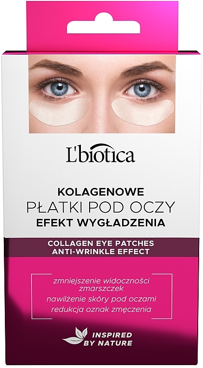 Verjüngende Hydrogel-Augenpatches mit Kollagen und Retinol - L'biotica Collagen Eye Pads Anti-Wrinkle — Bild N1