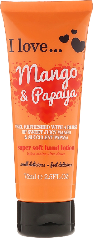 Extra milde Handlotion Mango und Papaya - I Love... Mango & Papaya Super Soft Hand Lotion — Bild N1