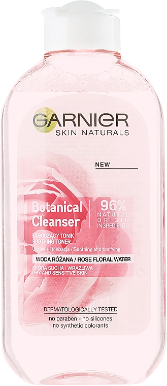 Beruhigendes Gesichtsreinigungstonikum mit Rosenwasser - Garnier Skin Naturals Botanical Rose Water Milk — Bild N1