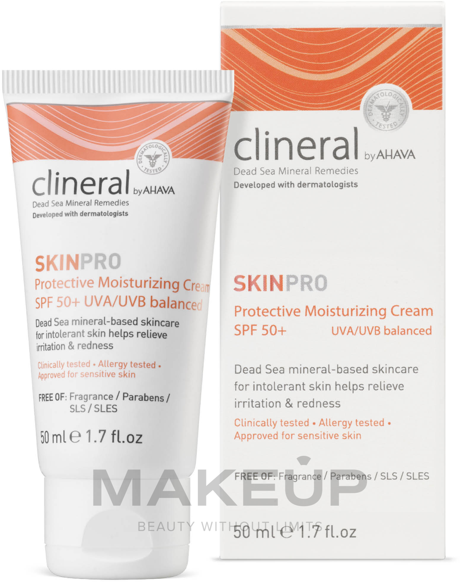 Gesichtscreme - Ahava Clineral Skinpro Protective Moisturizing Cream SPF 50+ — Bild 50 ml